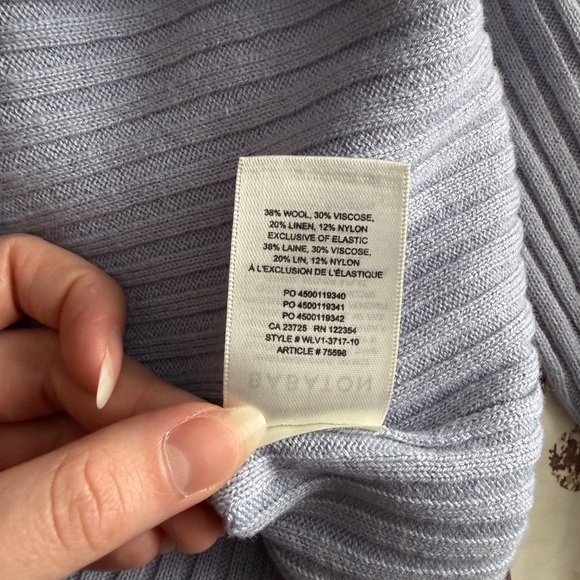 Aritzia Babaton | New Nathaniel Cropped Sweater in Aleutian Blue | Size Large - Picture 10 of 11